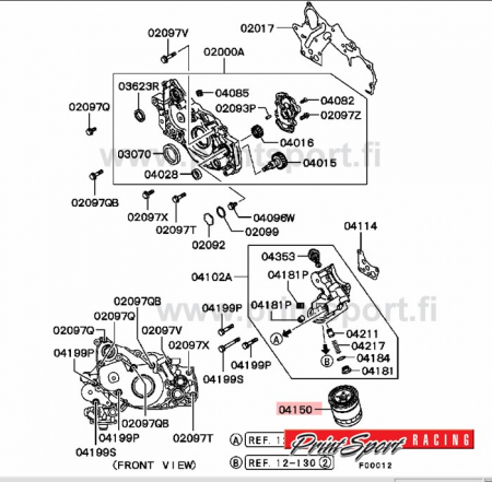 ÖLJYNSUODATIN MITSU EVO 7-10